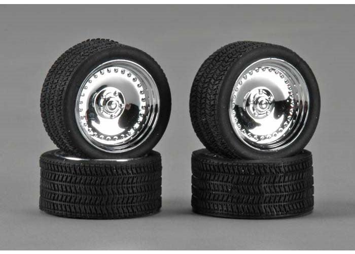 Pegasus Hobbies 1285 Model Kit Chrome 19" CL's w/ Tires Set (4) 1/24 / 25 Scale