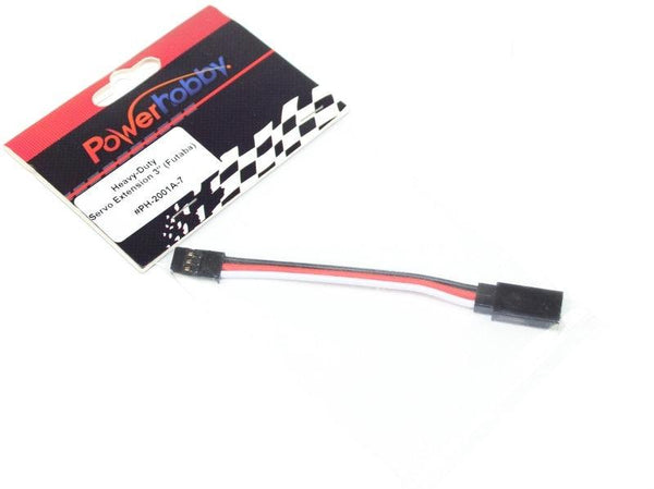 Powerhobby 3" Heavy Duty Servo Extension Wire Futaba Connector J 20AWG