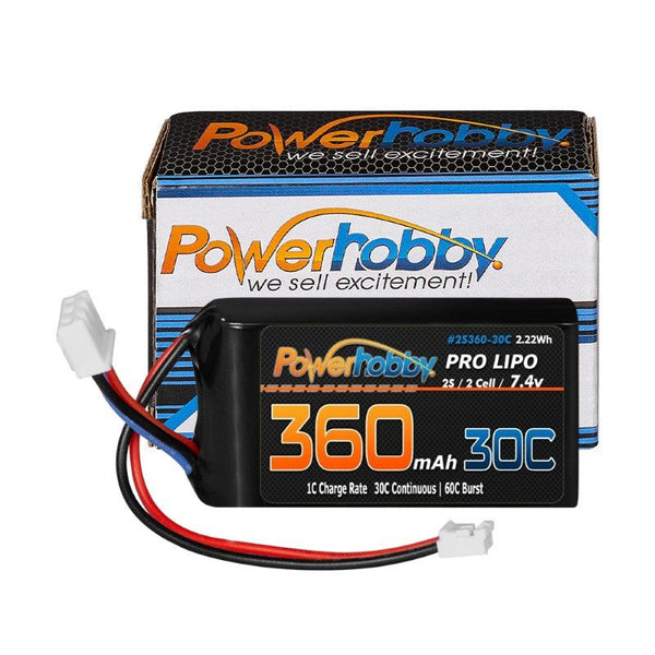 Powerhobby 2s 360mah 30C UPGRADE Lipo Battery : Axial SCX24