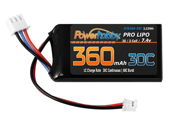 Powerhobby 2s 360mah 30C UPGRADE Lipo Battery : Axial SCX24