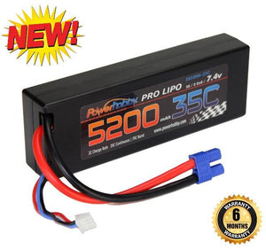 Powerhobby 2s 7.4v 5200mah 35c Lipo Battery w EC3 Plug 2-Cell