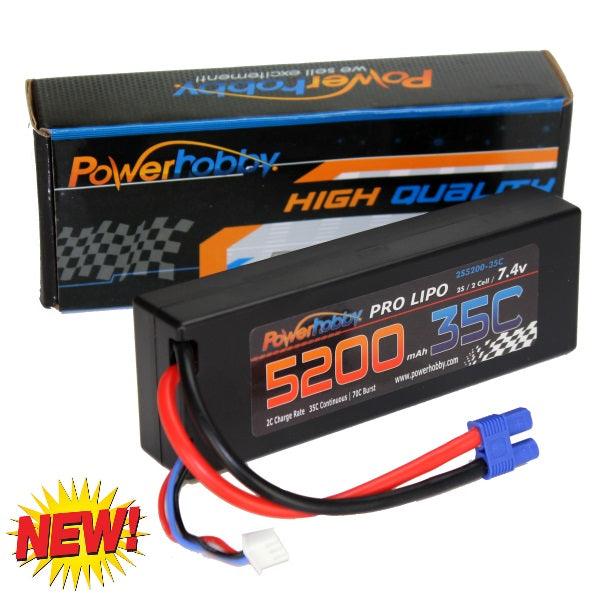 Powerhobby 2s 7.4v 5200mah 35c Lipo Battery w EC3 Plug 2-Cell