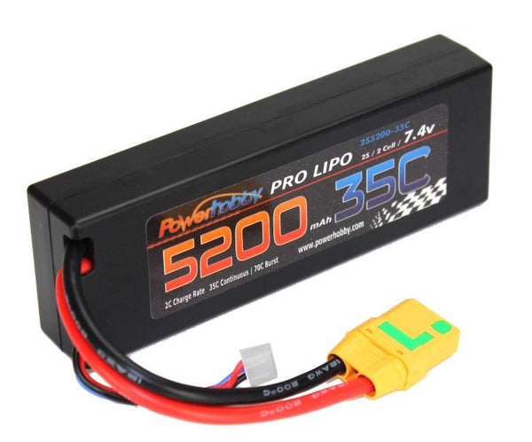 Powerhobby 2s 7.4v 5200mah 35c Lipo Battery w XT90 Plug 2-Cell