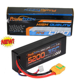 Powerhobby 2s 7.4v 5200mah 35c Lipo Battery w XT90 Plug 2-Cell