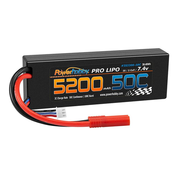 Powerhobby 2S 7.4V 5200mah 50C Lipo Battery w REDCAT 4.0mm Plug