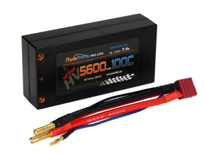Powerhobby 2s 7.6V 5600mah 100c HV Shorty Lipo Battery with Deans