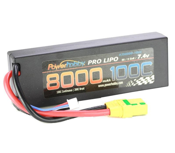 Powerhobby 2s 7.4V 8000mah 100C Lipo Battery with XT90 Plug