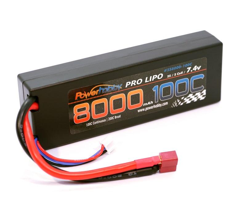 Powerhobby 2s 7.4V 8000mah 100c-200C Lipo Battery W Deans Plugs