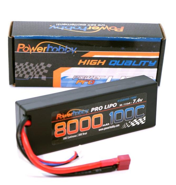 Powerhobby 2s 7.4V 8000mah 100c-200C Lipo Battery W Deans Plugs