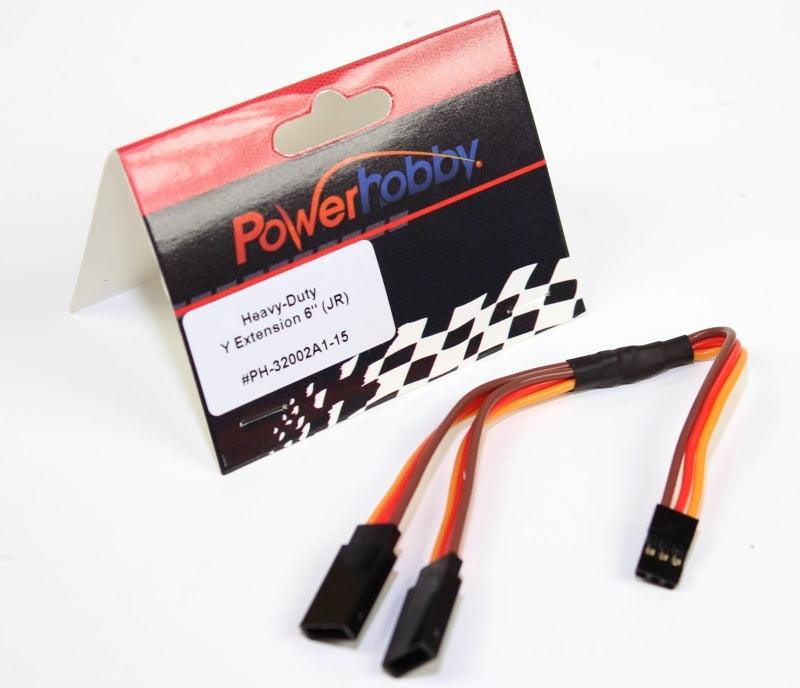 Powerhobby 6" Heavy Duty Y Servo Extension / Harness JR / Spektrum Connector