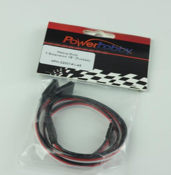 Powerhobby 18" Heavy Duty Y Servo Extension / Harness Futaba Connector