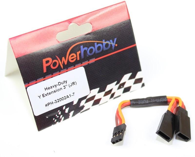 Powerhobby 3" Heavy Duty Y Servo Extension / Harness JR / Spektrum Connector