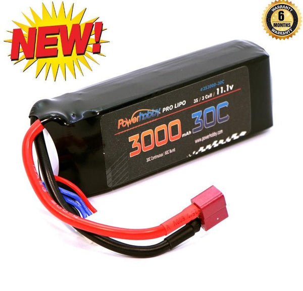 Powerhobby 3S 11.1V 3000mAh 30C Lipo Battery w Deans Plug