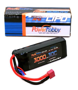 Powerhobby 3S 11.1V 3000mAh 30C Lipo Battery w Deans Plug