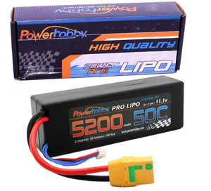 Powerhobby 3S 11.1V 5200mAh 50C Lipo Battery w XT90 Plug 3-Cell Hard Case