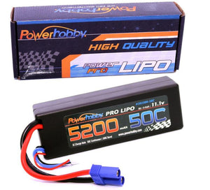 Powerhobby 3S 11.1V 5200mAh 50C Lipo Battery w EC5 Plug 3-Cell Hard Case