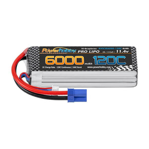 Powerhobby 3s 11.4V 6000mah 120c Graphne + HV Lipo Battery w EC5 Plug