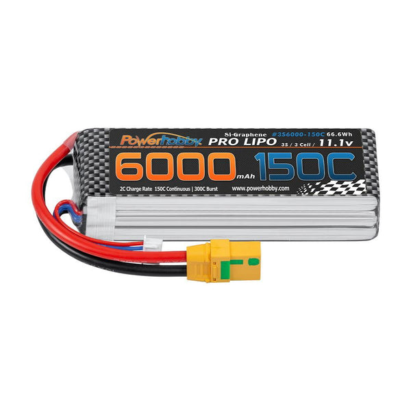 Powerhobby XTREME 3S 11.1V 6000mah 150c-300C Lipo Battery W XT90 3-Cell