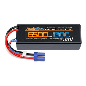 Powerhobby 3S 11.1V 6500mAh 130C Lipo Battery Pack w EC5 Connector Hard Case