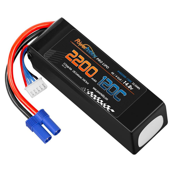 Powerhobby 4S 14.8V 2200mah 120c Lipo Battery w EC5 Plug