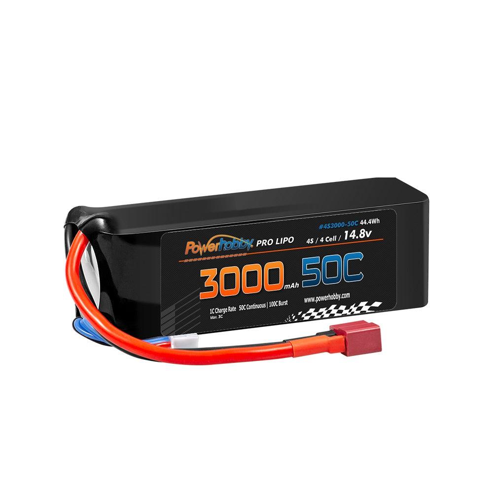 Powerhobby 4s 14.8v 3000mah 30C-60C Lipo Battery w Deans Plug 4-Cell