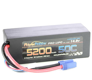 Powerhobby 4S 14.8V 5200mAh 50C Lipo Battery Hard Case 4-Cell w EC5 Plug