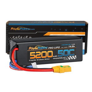 Powerhobby 4s 14.8v 5200mah 50c Lipo Battery w XT90 Plug Hard Case LCG