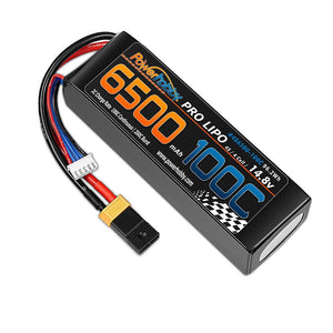 Powerhobby 4s 14.8v 6500mah 100c Lipo Battery w XT60 Plug + Adapter