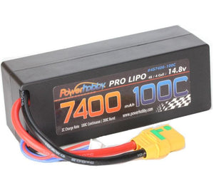 PowerHobby 4S 14.8V 7400mAh 100C-200C Lipo Battery XT90 Plug 4-Cell Hard Case