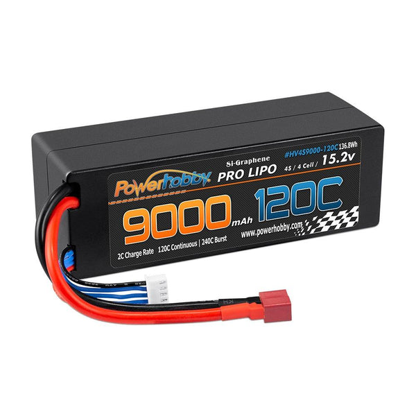 Powerhobby 4S 15.2V 9000mah 120c Graphene Lipo Battery w Deans Plug