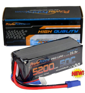 Powerhobby 6S 22.2V 5200mAh 50C Lipo Battery w EC5 Plug Soft Case 6-cell