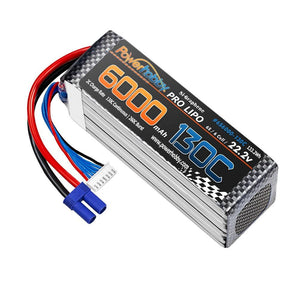 Powerhobby 6s 22.2V 6000mah 130C-260C Lipo Battery With EC5 Plug 6-Cell