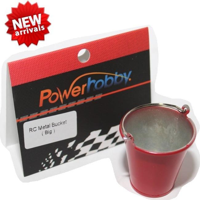 Powerhobby RC Rcok Crawler Scale Accessory large Metal Bucket Red