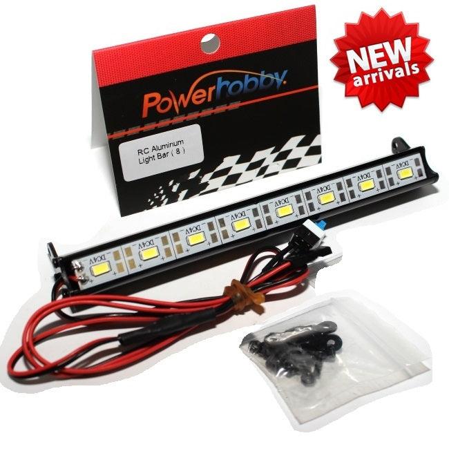 Powerhobby 8 LED 138mm RC Aluminum Light Bar Kit Slash X-Maxx Yeti XL XMAXX