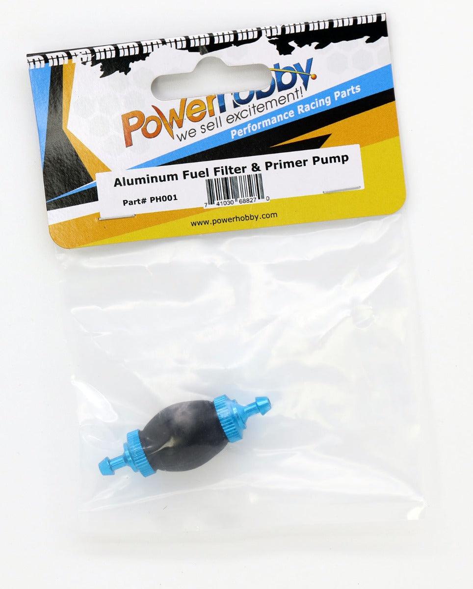 Powerhobby One Way Aluminum Fuel Primer Pump Filter For RC Vehicles
