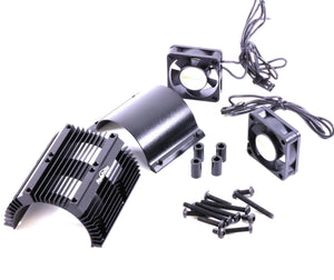 Powerhobby Heat Sink w Twin Turbo High Speed Cooling Fans 1/8 Motors Black