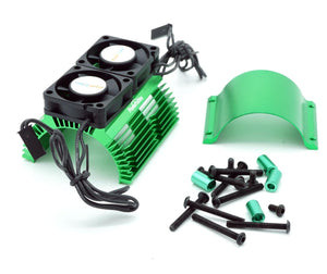 Powerhobby Heat Sink w Twin Turbo High Speed Cooling Fans 1/8 Motors Green