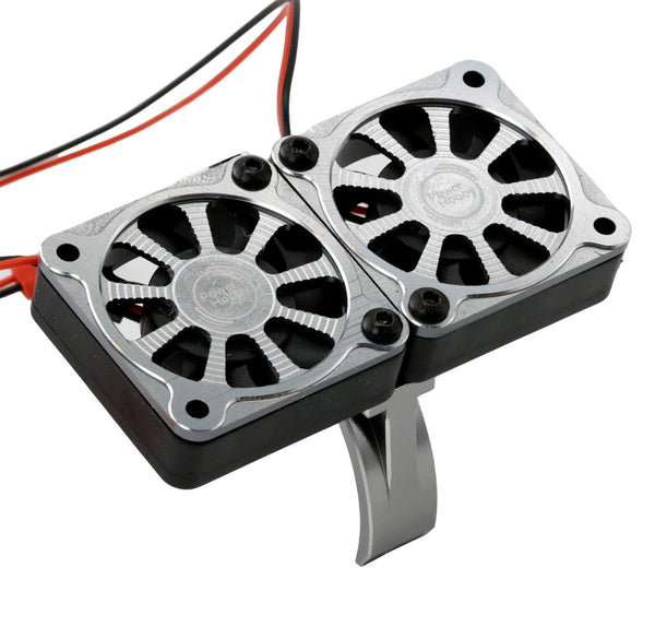 Powerhobby Aluminum Dual High Speed Cooling Fans GUN FOR 1/5 Motor