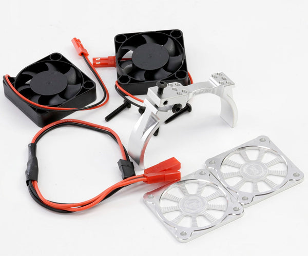 Powerhobby Aluminum Dual High Speed Cooling Fans SILVER Castle Creations 1100kV