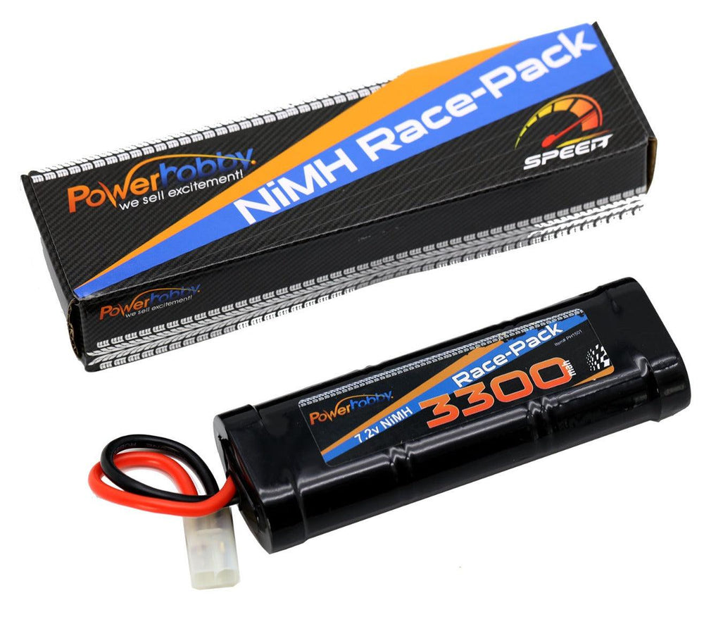 Powerhobby 7.2V 6-Cell 3300mah Nimh Flat Battery Pack w Tamiya Plug