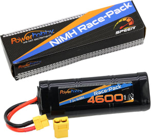 Powerhobby 7.2V 6-Cell 4600mah Nimh Flat Battery Pack w XT60 + Adapter