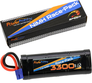 Powerhobby 7.2V 6-Cell 3300mah Nimh Flat Battery Pack w Ec3 Plug