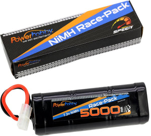 Powerhobby 7.2V 6-Cell 5000mah Nimh Flat Battery Pack w Tamiya Plug