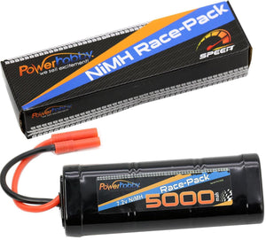 Powerhobby 7.2V 6-Cell 5000mah Nimh Flat Battery Pack w 4.0 REDCAT Connector - Echo Six Hobbies