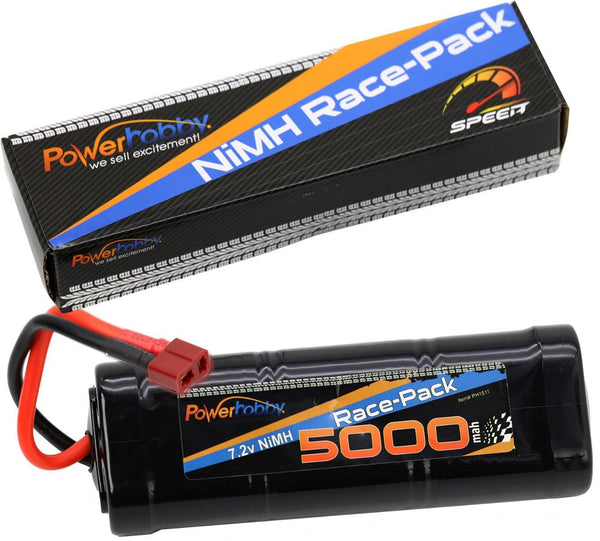 Powerhobby 7.2V 6-Cell 5000mah Nimh Flat Battery Pack w Deans Plug