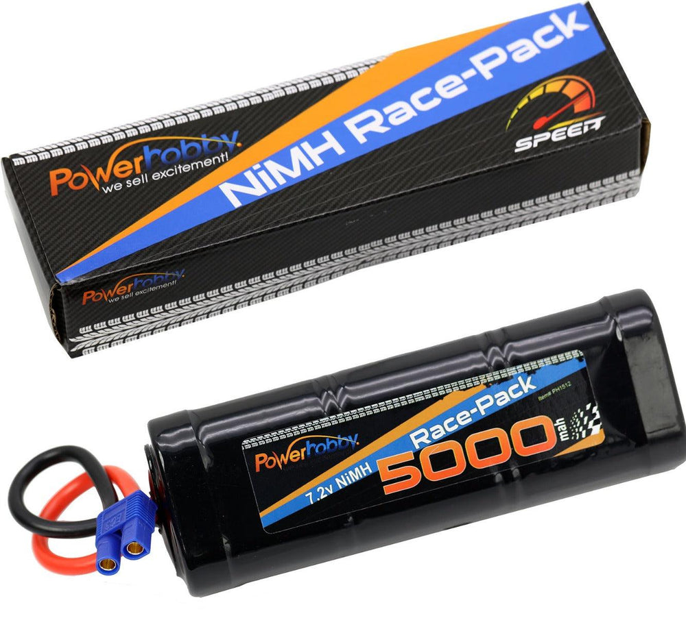 Powerhobby 7.2V 6-Cell 5000mah Nimh Flat Battery Pack w EC3 Plug