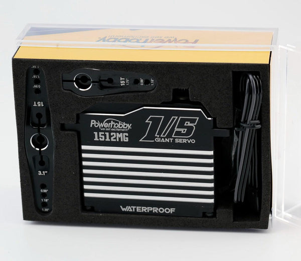 Powerhobby 1512MG 1/5 Aluminum Waterproof High Speed / Torque Brushless Servo