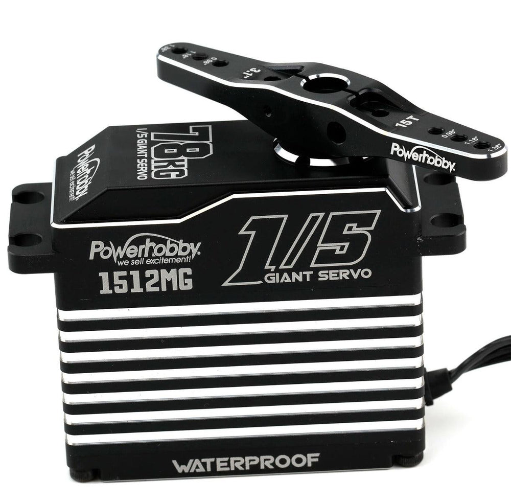 Powerhobby 1512MG 1/5 Aluminum Waterproof High Speed / Torque Brushless Servo