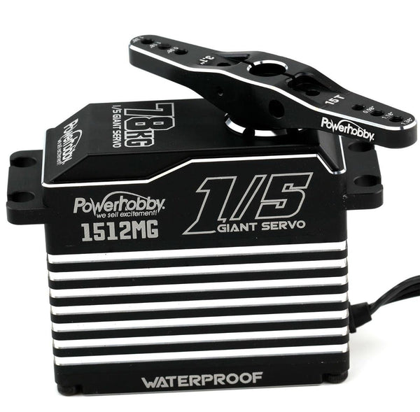 Powerhobby 1512MG 1/5 Aluminum Waterproof High Speed / Torque Brushless Servo