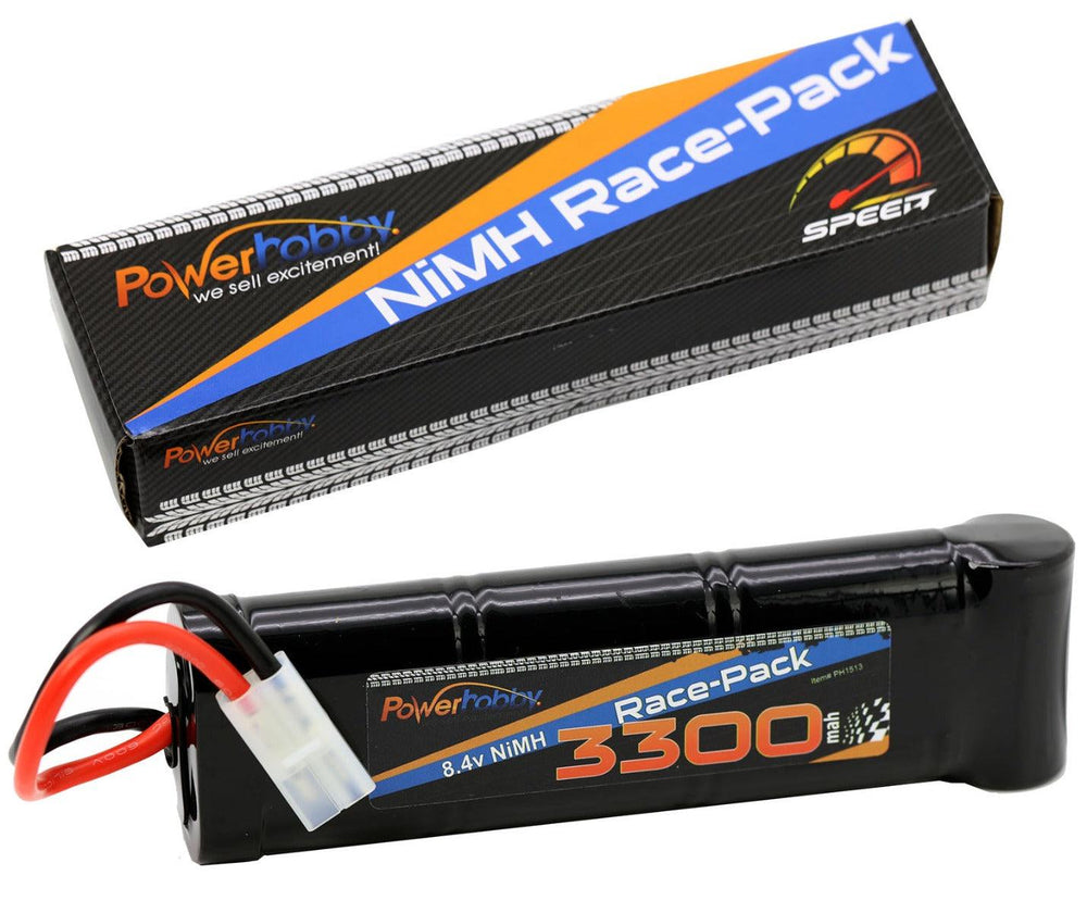 Powerhobby 8.4V 7-Cell 3300mah Nimh Flat Battery Pack w Tamiya Plug